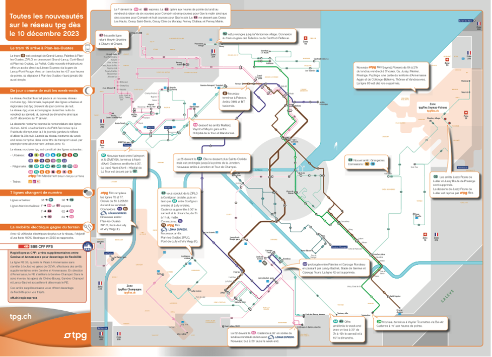 Carte des nouveautés TPG